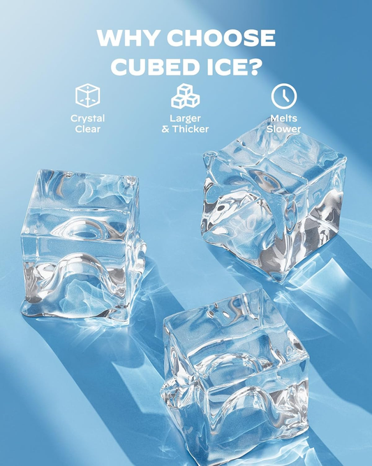 Nugget Ice Makers Countertop, 44lbs Per Day, 2 Ways to Add Water, Auto Self-Cleaning, Stainless Steel Ice Machine for Home Office Bar Party